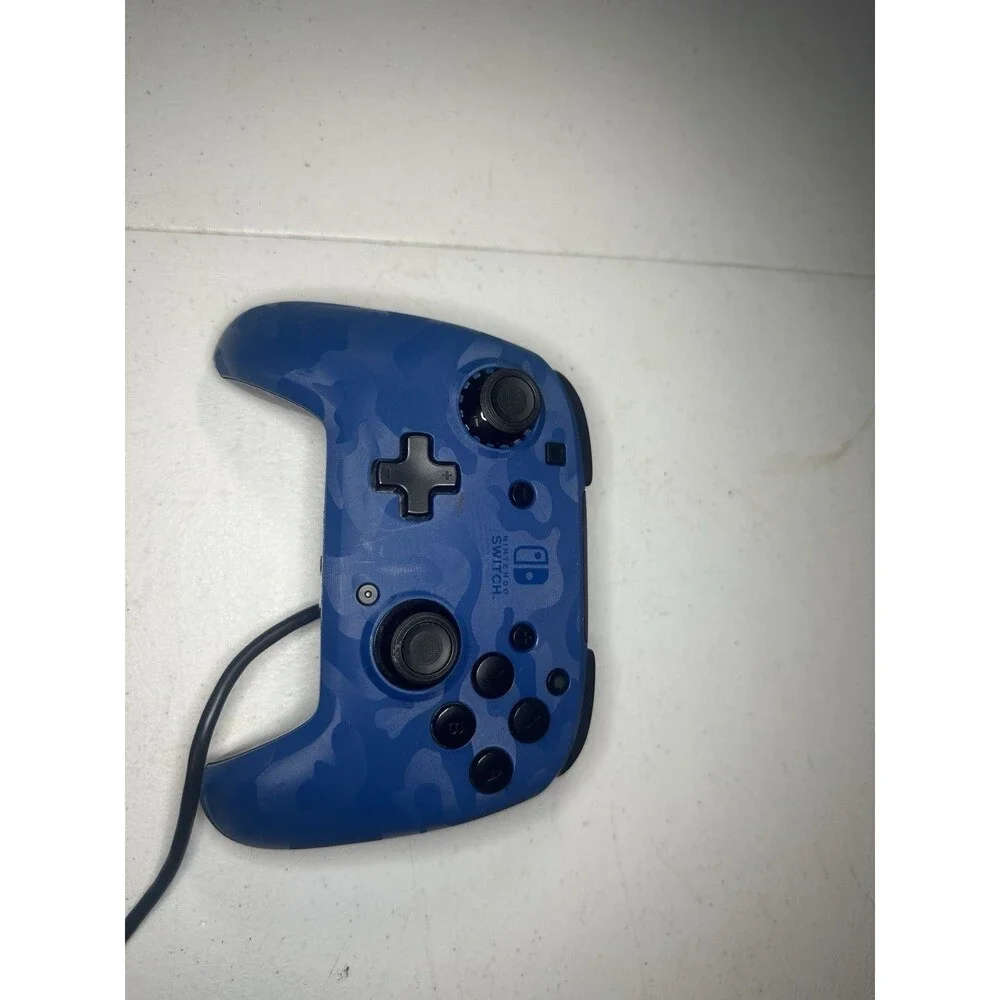 PDP Nintendo Switch Faceoff Wired Pro Controller Blue Camo